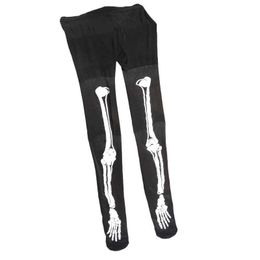 Sexy Socks Women Sexy Skull Stockings Opaque Tights Stretchy Halloween Cosplay Pantyhose 240416
