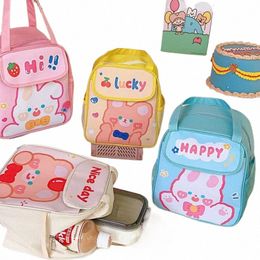 kawaii Women Lunch Bag Cute Bear Picnic Travel Thermal Breakfast Box Girls School Kids Practical Lunch Box Food Tote Handbag i1Nd#