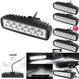 2024 6 LED 18W Car LED Work Light DRL High Brightness Spotlight Offroad Automobile Truck Driving Headlight Fog Lamp 12V