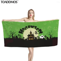 Towel TOADDMOS Halloween Decor Ghost Castle Print Bath/Shower For Kids Adults Microfiber Travel Quick Dry Towels Swimming Toalla