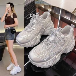 Casual Shoes Garnet Explosion Platform Daddy Sequin Sports Fashion Comfortable Women's Shoes--A-006