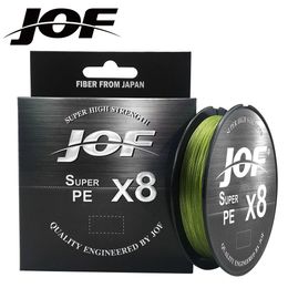 JOF 8 Weaves Multifilament Fishing Line 150M 300M 500M Strands Braided PE 15 20 30 40 50 60 80 100LB 240407