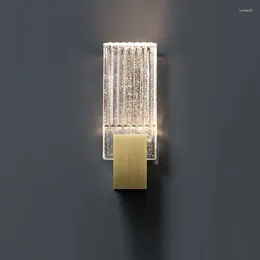 Wall Lamp Copper Crystal For Home Decor Tv LED Interior Decoration Bedroom Sconce Lights Fixture Bedside Bubble Luxury