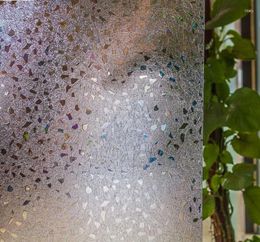 Window Stickers Translucent 3D Light Refraction Colour Static Cling Decorative Privacy Etched Glass Film Length 200cm