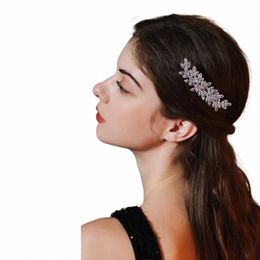 luxury Wedding Hair Comb Big Crystal Fr Cubic Zircia Bridal Hair Comb Pin Accories Jewellery Elegant Women g4CF#