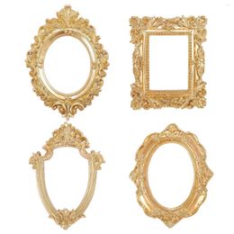 Frames 4 Pcs Vintage Picture Frame Antique Po Wall Hanging Table Top Display Christmas Holiday Home Decor