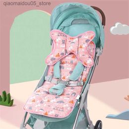 Stroller Parts Accessories 1 double-sided baby stroller cotton pad thick and warm childrens stroller pad all-season universal baby dining chair pad Q240416