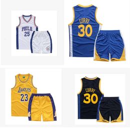 Set caldi di abbigliamento giovanile lebron 23 24 25 30 Maglie per bambini ragazzi Basketball Jersey Uniforms Sleeveless Set A03