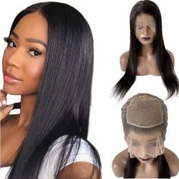 18 inches Brazilian Virgin Human Hair Natural Colour 4x4 Silk Top Full Lace Wig for Black Woman