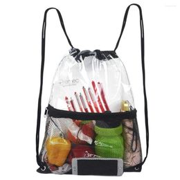 Storage Bags Travel Drawstring Bag Portable Clear Waterproof Wash Large Capacity PVC Sports