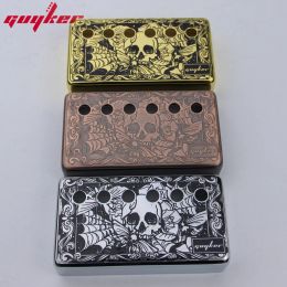 Cables 1 Set Humbucker Guitar Pickup Covers Cupronickel Material Skull Surface for LP Guitar Parts 50 52MM