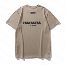 T-shirt Essentialsshirt Mens T Shirts Thick Cotton Version Summer Women Designers Tshirt Fashion Tops Man Casual Letter Polos Clothing Clothes Tees 2024 ZX40
