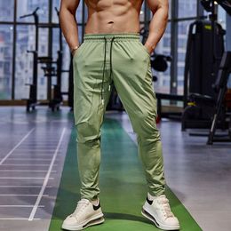 Pencil Pants Mens Gym Casual Sweatpants Fishing Breathable QuickDrying Ice Silk Outdoor Sports Cycling Jogging Training 240412