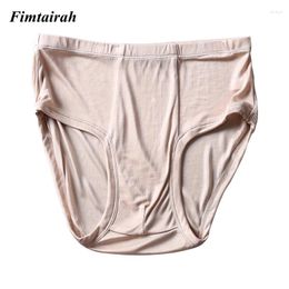 Underpants 6A Mulberry Silk High End Men's Underwear Knitted Triangle Pants Breathable And Comfortable