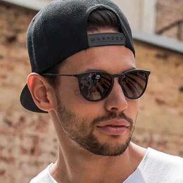 Sunglasses Brand Designer Round Cat Eye Sunglasses Man Retro Shades Male Sun Glasses Mirror Clear Vintage Fashion Driving Oculos De Sol 24416