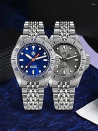 Wristwatches San Martin Original Design 38.8mm Upgrade Diver Watch Sunburst Enamel Dial NH35 Automatic Mechanical Luxury Waterproof 200m