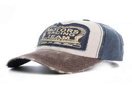 High Quality Washed Cotton Damage Baseball Cap Motor Snapback Hat Hip Hop Dad Hats For Men Women Grinding Multicolor Bone2532695