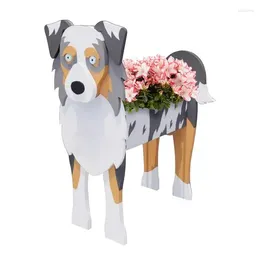 Vases Dog Shape Plant Container Pot Succulents Flowers Cute Animal Cartoon Planter Ornament Garden Decor For