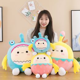 New Transformation Egg Game Party Doll Transformation Shark Doll Strawberry Egg Plush Toy Pillow Wholesale Game