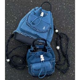 Çantalar yeni tagi sırt çantası ressam cebi inci kova çizme kayışı ağız torbası seyahat dokuma yaka deri büyük kapasite