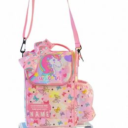 children's lunch bag Ice pack Student thermal box bag Crossbody bag Boys Girls School Work Tour T8aw#