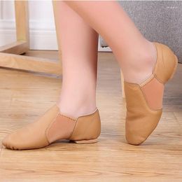 Dance Shoes CLYFAN 24-44 Quality Sheepskin Jazz Tan Black Antiskid Sole Adults Sneakers For Chidren Girls Women