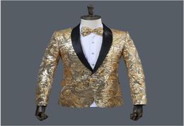 Fancy Sequins Men Suits Black Shawl Lapel Blazers Nightclub Singer Host Using Bling Bling Suits Jackets With One Button For 6330442