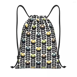 Shopping Bags Primrose Multi Orla Kiely Print Drawstring Backpack Women Men Sport Gym Sackpack Foldable Training Bag Sack