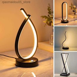 Lamps Shades Modern LED desk lamp touch switch light used for living bedrooms study rooms eye protection desktop decoration environmental Luminaria Q240416