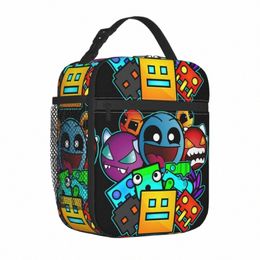 geometry Cube Gaming D Old School Insulated Lunch Bags Thermal Bag Lunch Ctainer Lunch Box Tote Food Storage Bags Picnic E4Jh#