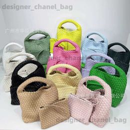 Shoulder Bags 2024 Hanfeng Woven Bag Womens Style Western Style Bag Womens Mother Bag Small Bag Large Capacity Vegetable Basket Bag T240416