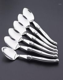 Spoons 85039039 Laguiole Dinner Spoon Stainless Steel Tablespoon Silverware Hollow Long Handle Public Large Soup Rice Cutle5918811