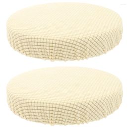 Chair Covers 2 Pcs Stool Protector Cover Decorative Round Stretch Lifting