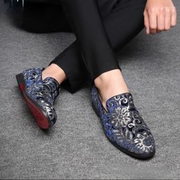 Dress Shoes Embroider Men's Elegant Wedding Loafers For Men Coiffeur Party Vintage Formal Male Design