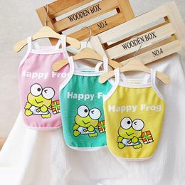 Pet Frog Cartoon Suspenders Breathable Vest Puppy Soft Clothes Poodle Summer Pullover Cool Dog SXXL 240416