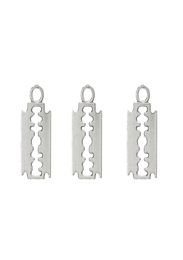 100pcslot Alloy Silver Razor Blade Charms Bracelet Choker Necklace Pendant Charms For Jewelry Making Handmade Craft 2411mm1709398