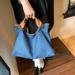 Evening Bags 2024 Fashion Women Soft Designer Brands Message Tote Shoulder Crossbody Satchel Denim Handbag Big Pockets Leisure Shopping