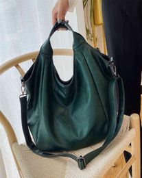 Green Unique Shoulder Bags Women039s Big Design Shopper Tote Bags Large Capacity Hobos Bag Lady Soft Leather Messenger Handbag 2149723252