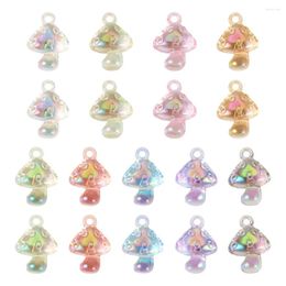 Pendant Necklaces 36Pcs Transparent Acrylic Pendants Mushroom Dangle Earring Charms For Jewelry Making DIY Keychain Earrings Findings