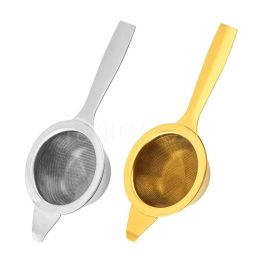 Stainless Steel Tea Strainer Philtre Fine Mesh Infuser Coffee Food Philtre Teaware Reusable Gold Silver Colour DE882 LL