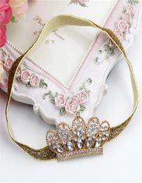 Baby Infant Shine diamond Crown Headbands girl Wedding Hair bands Children Hair Accessories Christmas boutique party supplies gift5595263