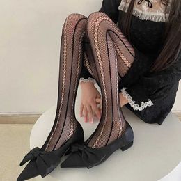 Sexy Socks Lingerie Tights Women Hollow Out Sexy Lace Mesh Fishnet Stockings Pantyhose Y2k Girls Thigh High Stocking Tights Pantyhose Women 240416