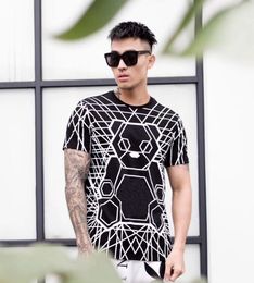 TSHIRT ROUND NECK SS TEDDY BEAR New short sleeve t shirt mens brand clothing fashion webbing tshirt men japan style stretch tshi6869947