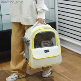 Cat Carriers Crates Houses Cat Carrier Ba PU Portable Travel Outdoor Backpack for Small Do Cats Transparent Breathable Carryin Shoulder Ba Pet Supplies L49