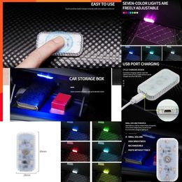 2024 1Pcs 5V Magnetic Car Interior Light Wireless LED Lights Ambient Lamp Chargeable Reading Roof Ceiling Light USB Charging