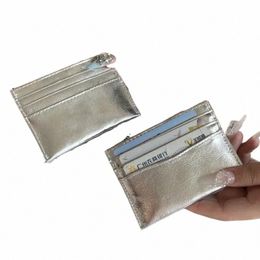 new Sier Genuine Leather Ultra-thin Card Holder Large Capacity Multi-card Slot Bank Credit ID Bag Mini Cute Wallet for Women v4LH#
