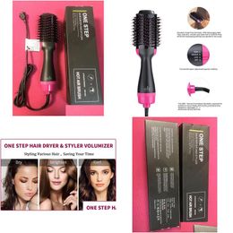 Hair Brushes 3 In 1 Dryer Brush One Step Air Volumizer Blow Straightener Curler Blowdryer Curling Iron Styler Comb Drop Delivery Produ Otxai