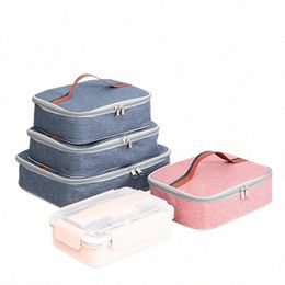 portable Cooler Bag Ice Pack Lunch Box Insulati Package Picnic Bags Pouch for Women Girl Kids Children Bolsas De Almuerzo 2022 W77t#