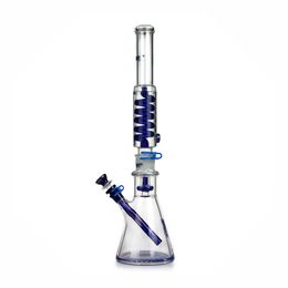 Smoking Pipes Phoenix Beaker Bong Showerhead Perc With Glycerin Freezable Coil Tube Glass Water Pipe 18.5 Inches Build a BongsQ240515