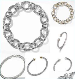 gold chain bracelet womens Bangle Jewelry Mens Dy Trend Charm Designer Women Platinum ed Wire Bracelets Round Plated Head Fas3691875